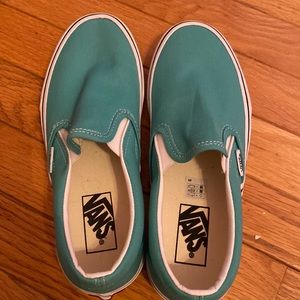 Brand new aqua slip on Vans size 7 womens
